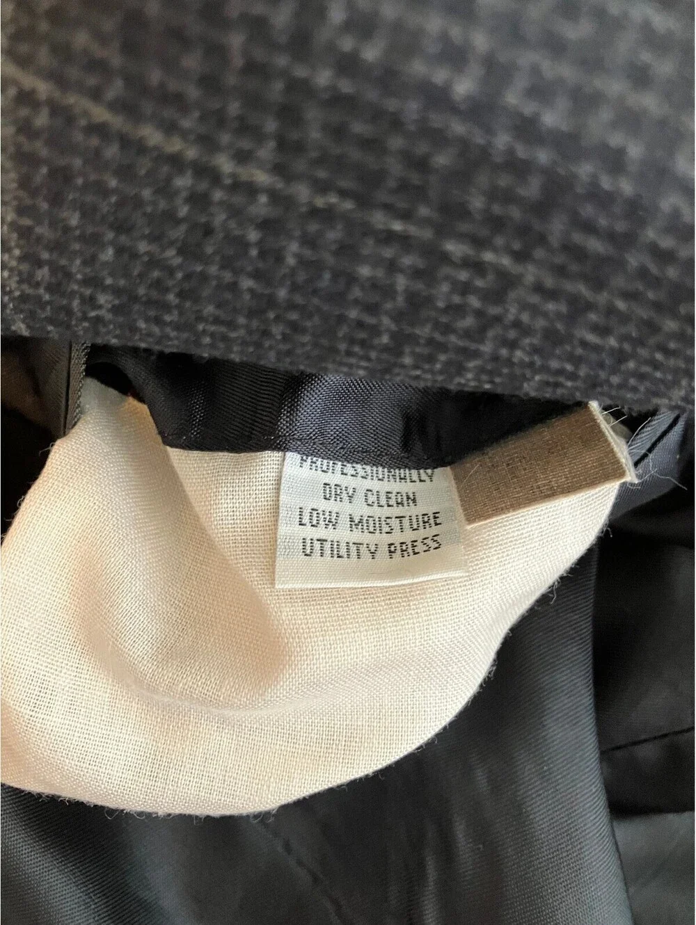 Geoffrey Beene Signature Mens 42R Navy Windowpane Blazer Wool Sport Coat Plaid